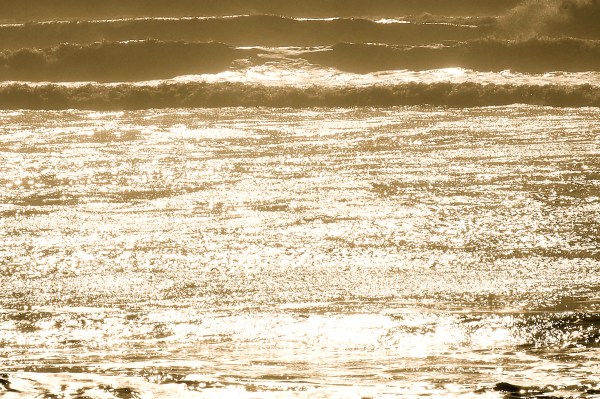 Sepia-toned surf