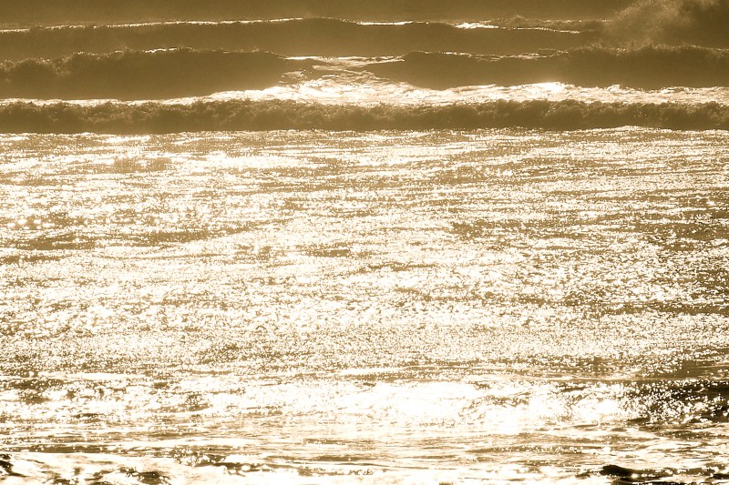 Sepia-toned surf