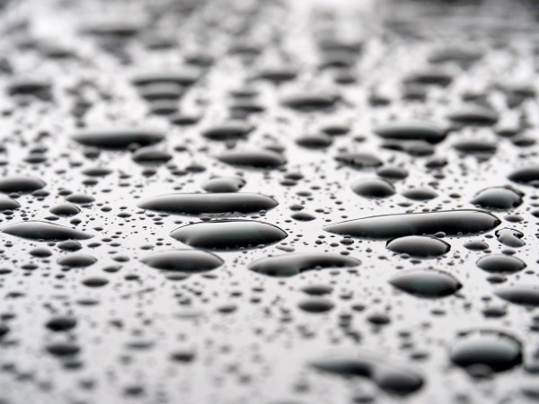 Water drops on glass surface