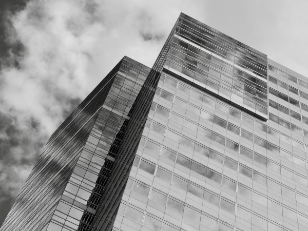 Skyscrapers and clouds