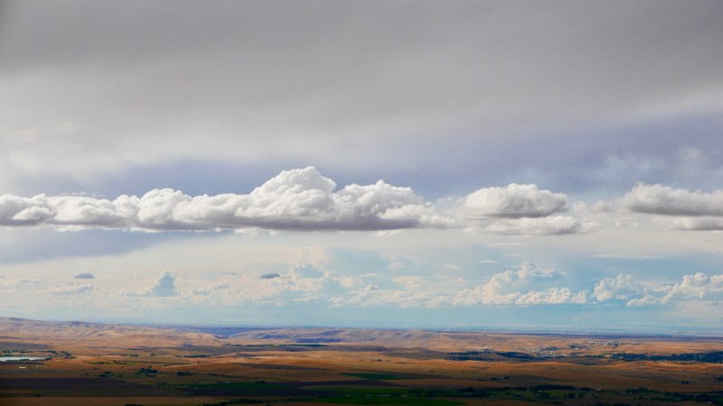 Clouds and Rolling Landscape