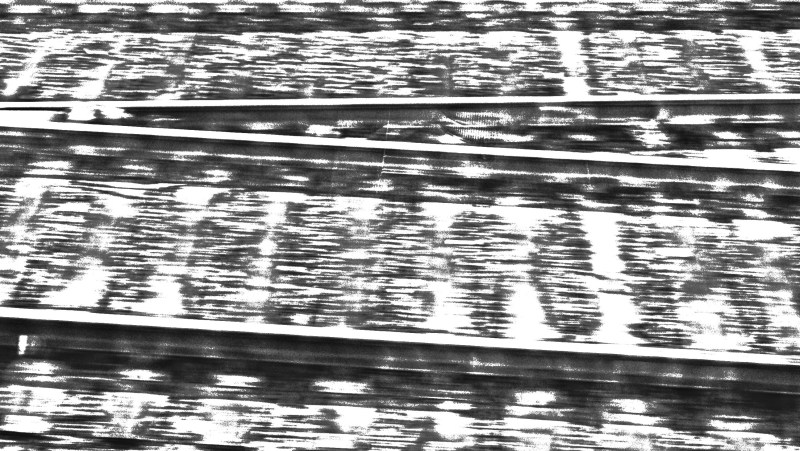 Railroad tracks in motion