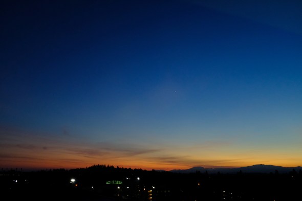 Southern sky at dusk