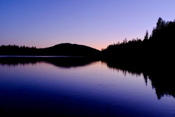 lake and sky at dusk