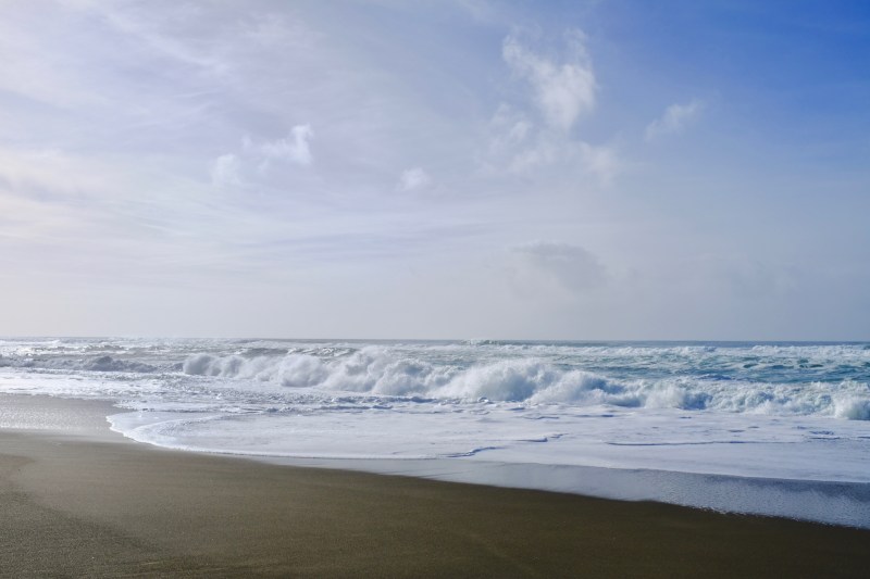 beach, surf and sky