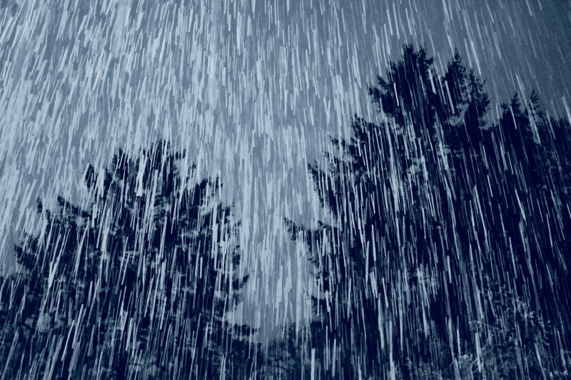 abstract photo of heavy snow shower at night