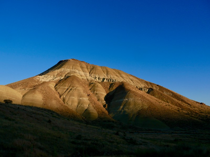 rocky mountain in early morning sun