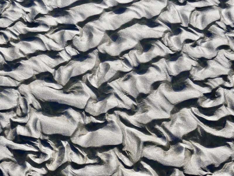 ripple marks on sandy beach