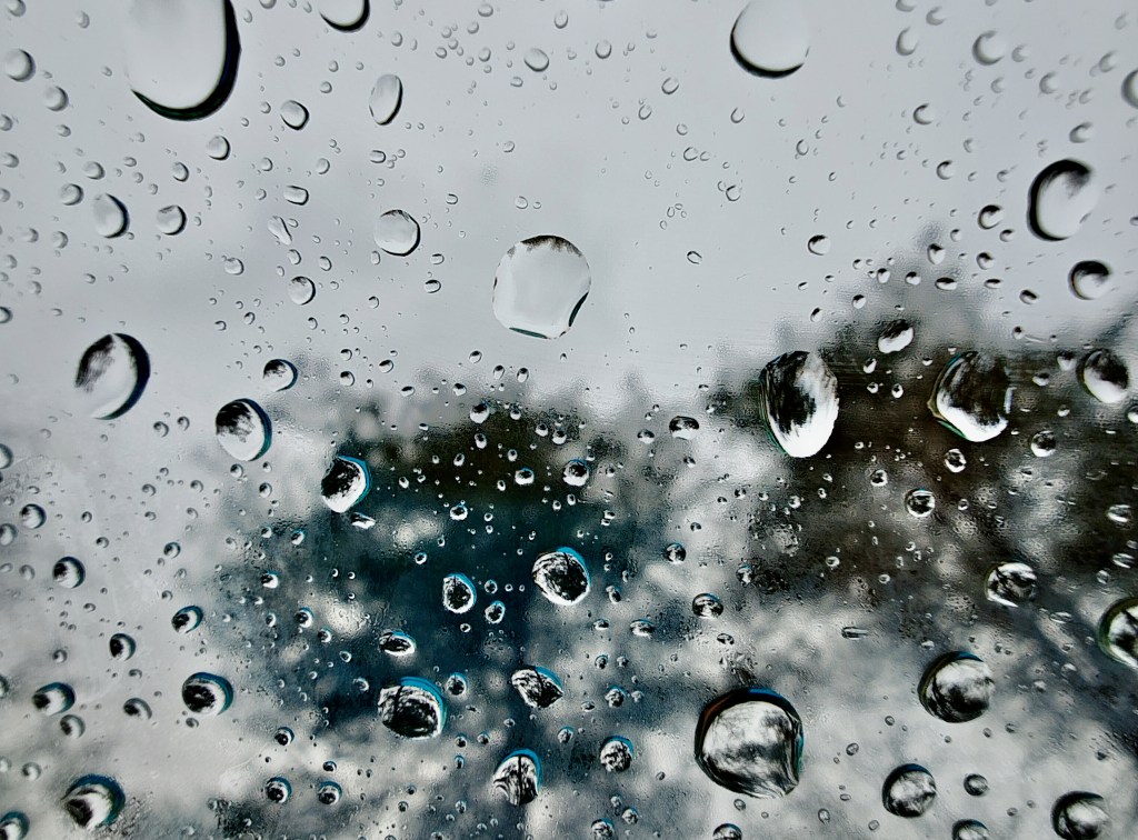 raindrops on window